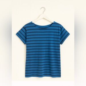 Hi-line Blue Striped Top